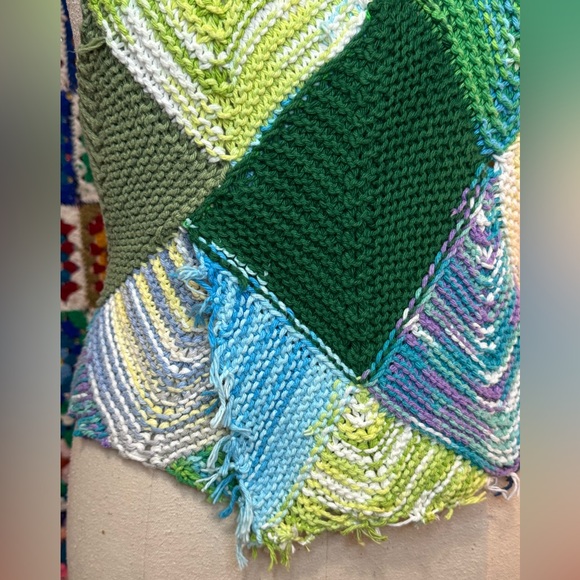 Handmade Reversible Crochet Wrap Halter Top - Picture 12 of 13